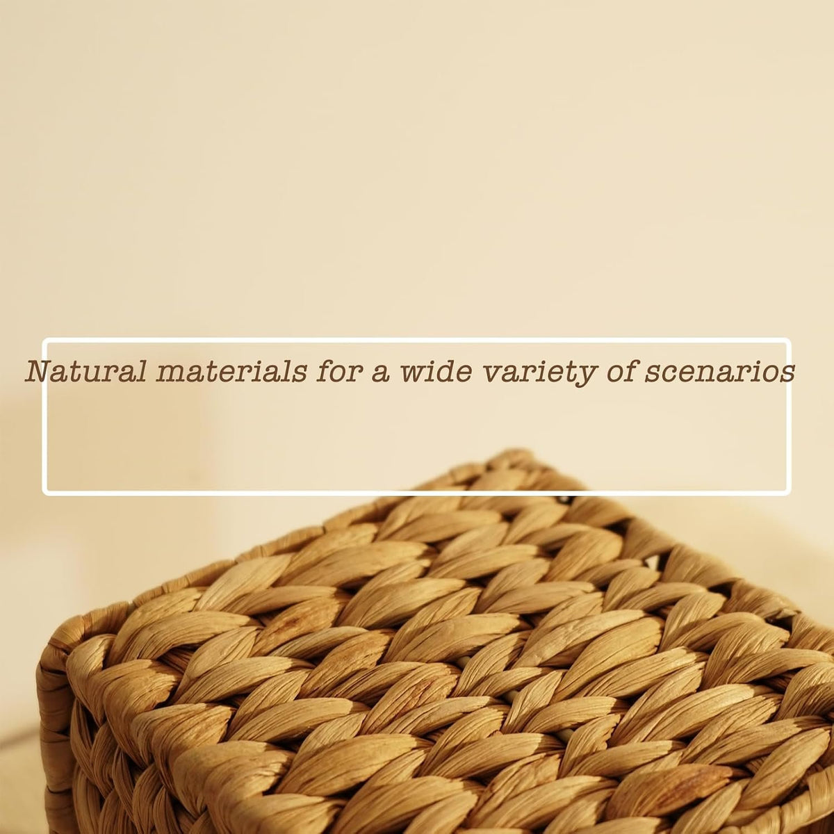 Hillcrest Bathware Handwoven Water Hyacinth Tissue Box Cover additional product photo