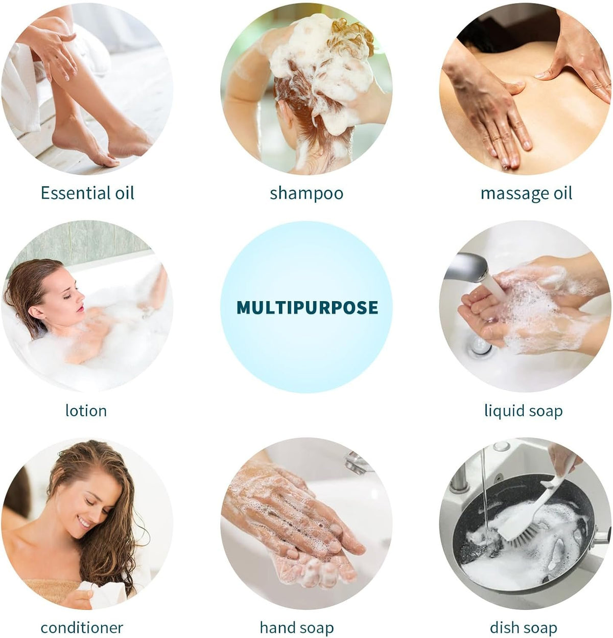 Hillcrest Bathware Slim-Shoulder Plastic Pump Bottles additional product photo