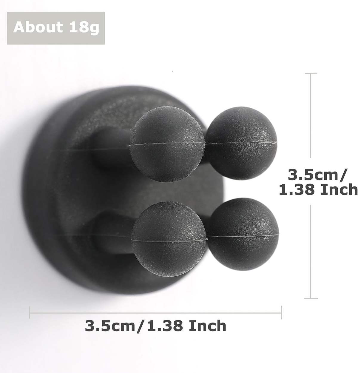 Hillcrest Bathware Black Silicone Adhesive Toothbrush Hooks additional product photo