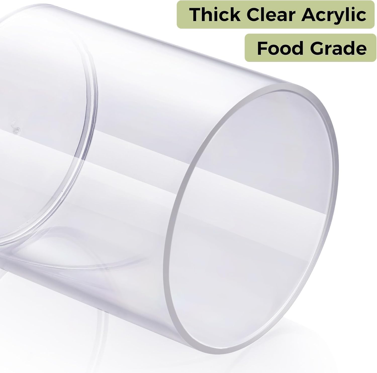 Hillcrest Bathware Clear Acrylic Apothecary Jars with Labels additional product photo