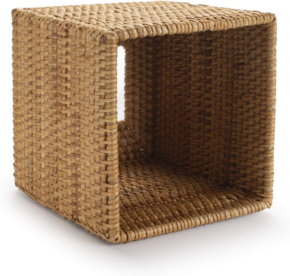 Hillcrest Bathware Natural Rattan Tissue Box Cover with Open Bottom additional product photo