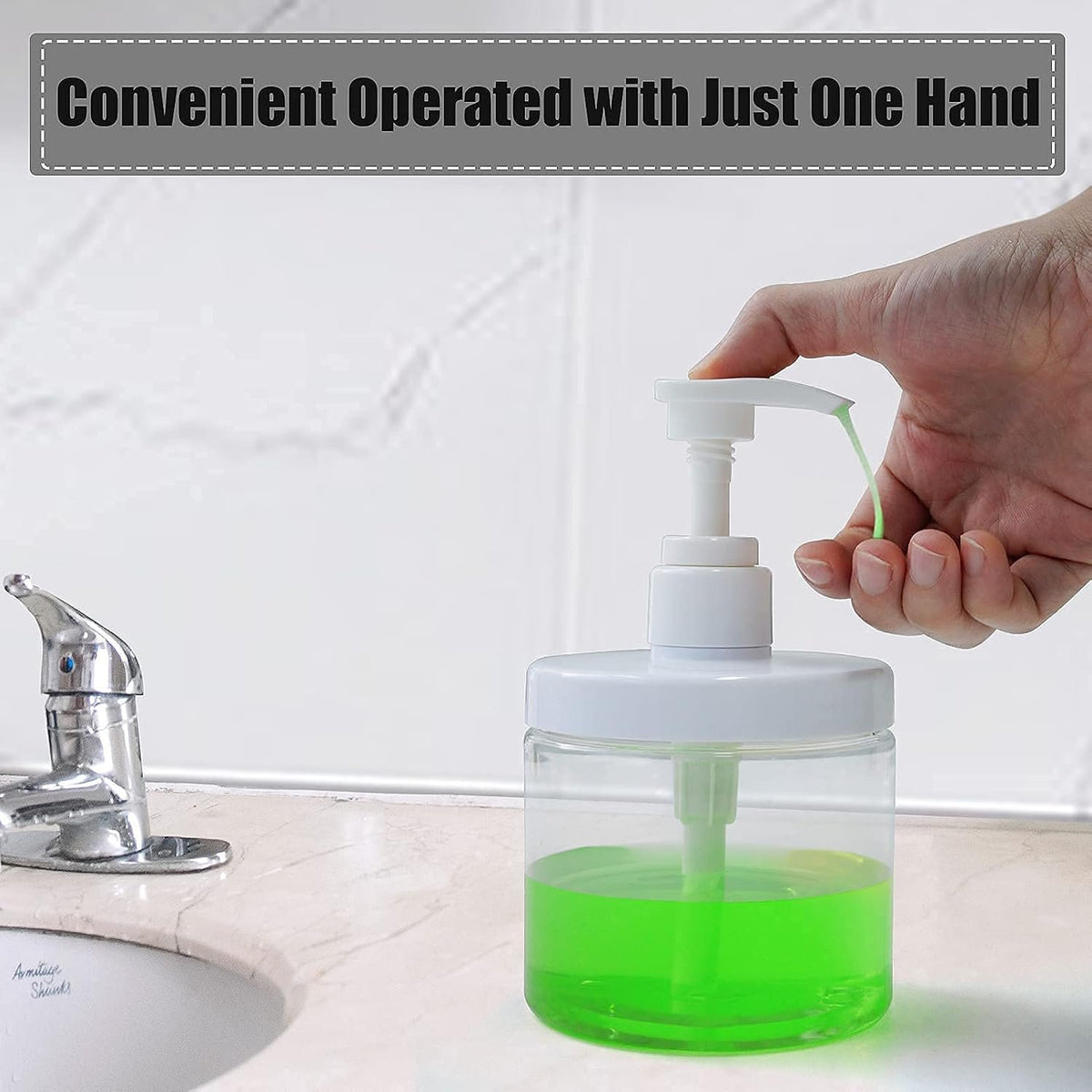 Hillcrest Bathware Wide-Mouth Clear Plastic Pump Bottles additional product photo