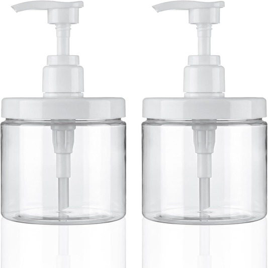 Hillcrest Bathware Wide-Mouth Clear Plastic Pump Bottles studio product photo