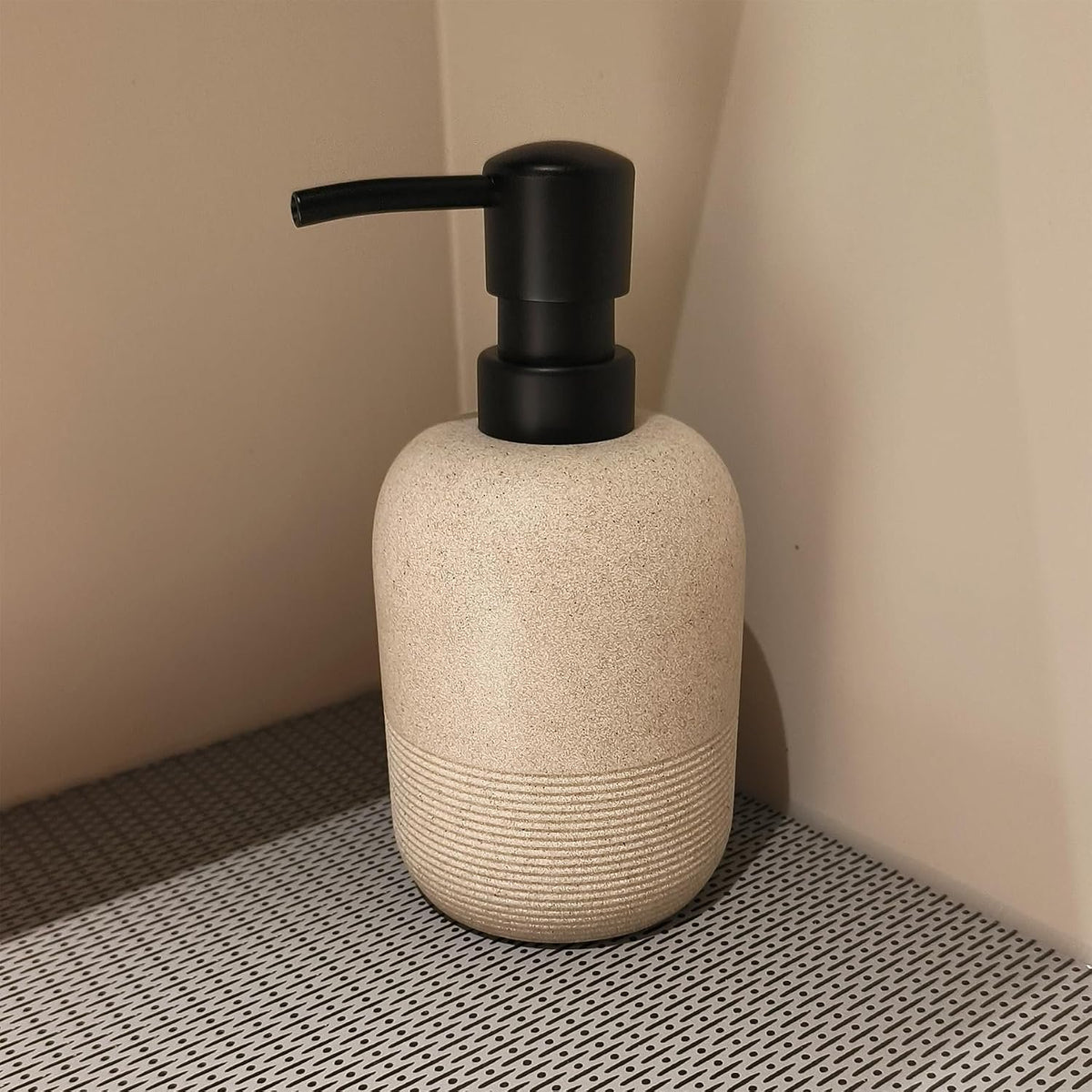 Hillcrest Bathware Beige Sandstone Resin Soap Dispensers additional product photo