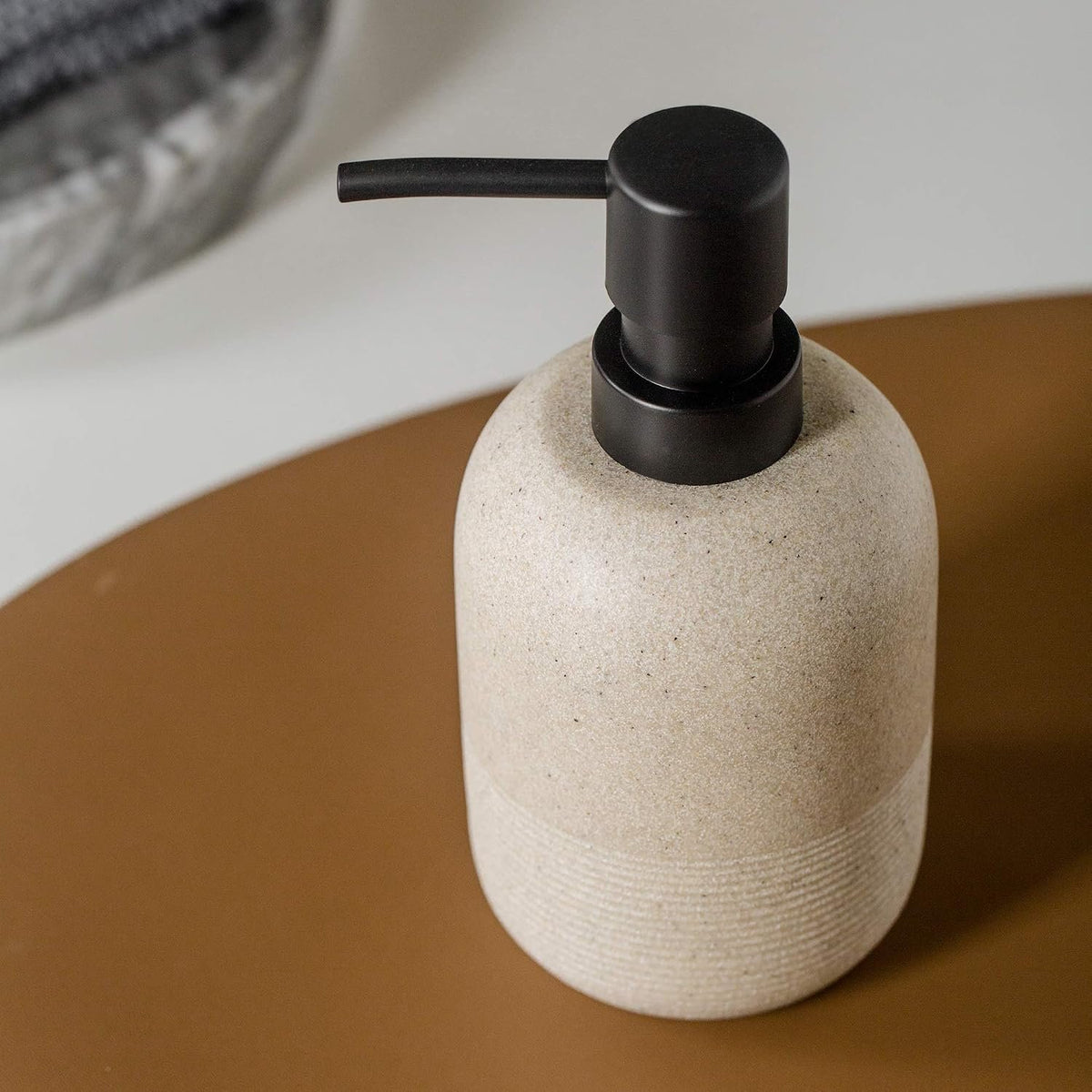 Hillcrest Bathware Beige Sandstone Resin Soap Dispensers additional product photo