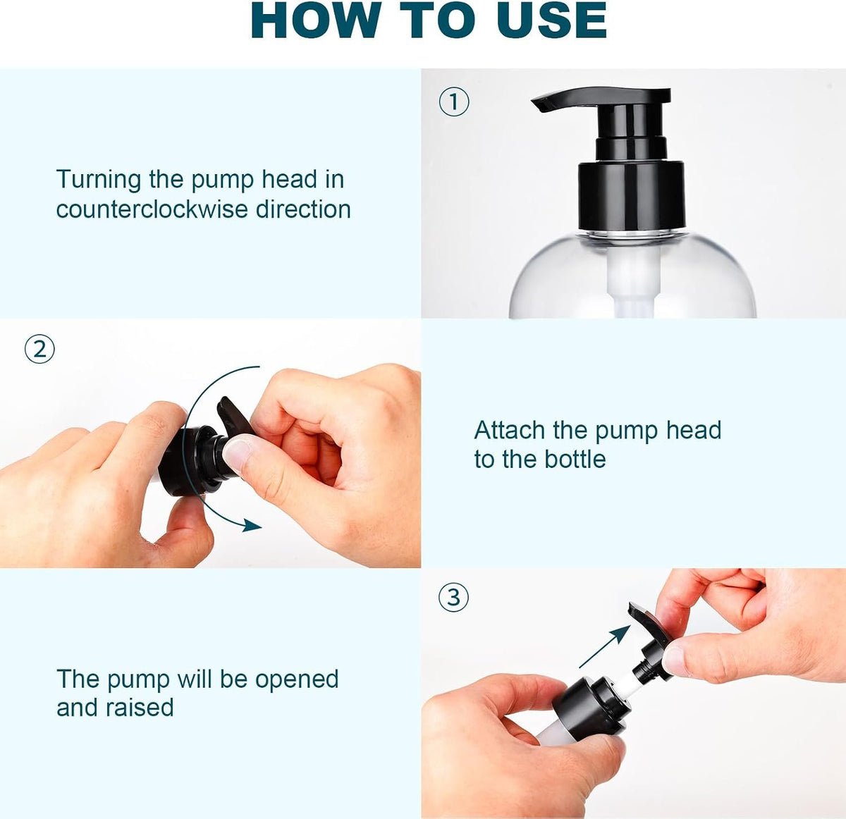 Hillcrest Bathware Slim-Shoulder Plastic Pump Bottles additional product photo