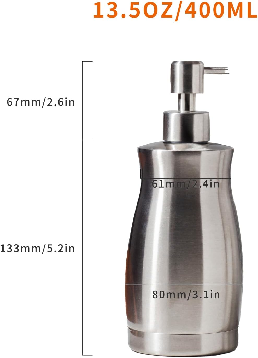 Hillcrest Bathware Brushed Nickel Stainless Steel Soap Dispenser additional product photo