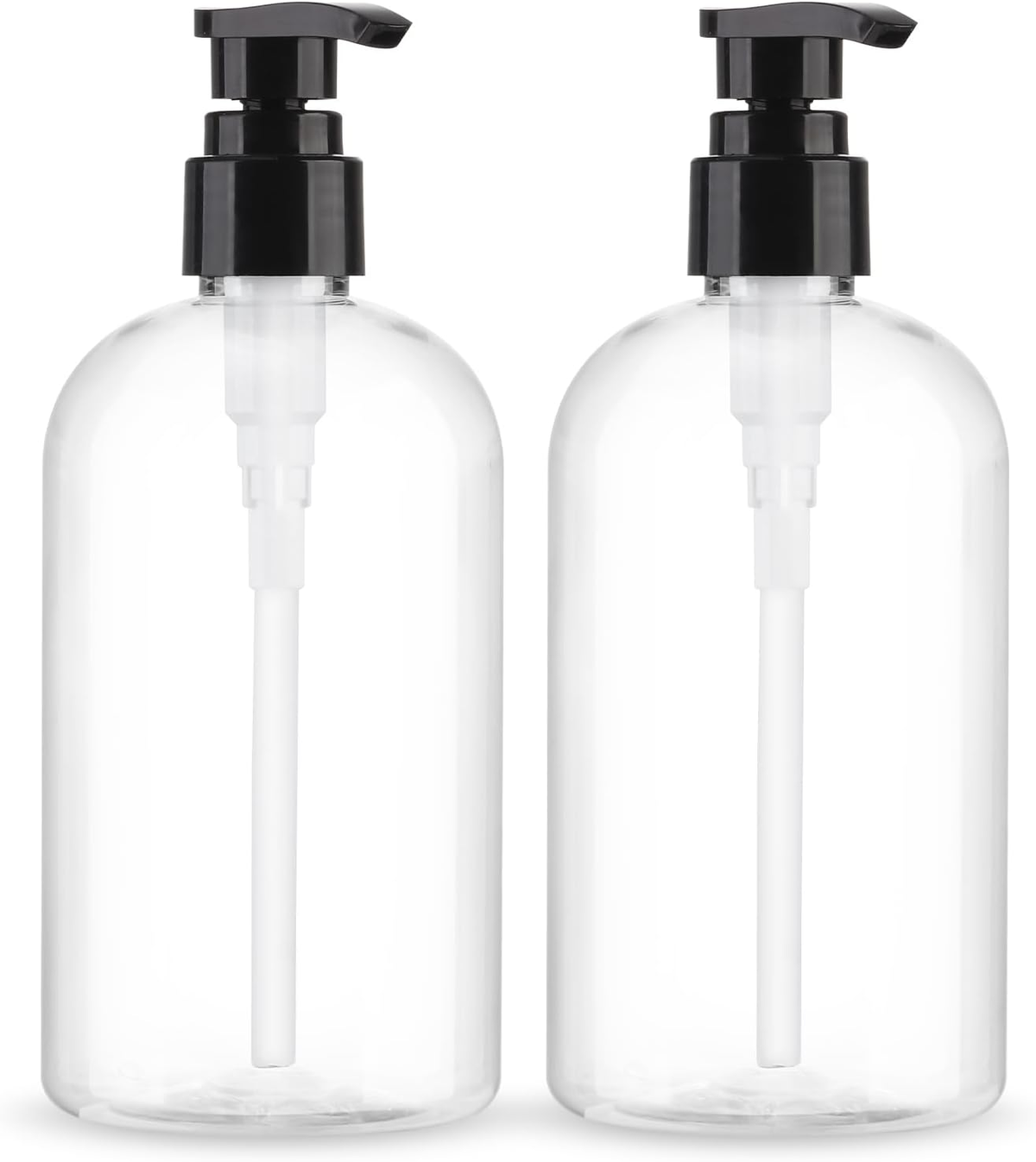 Hillcrest Bathware Clear Shower Pump Bottles with Twist Lock studio product photo