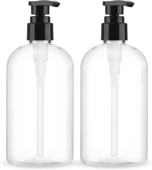 Hillcrest Bathware Clear Shower Pump Bottles with Twist Lock studio product photo