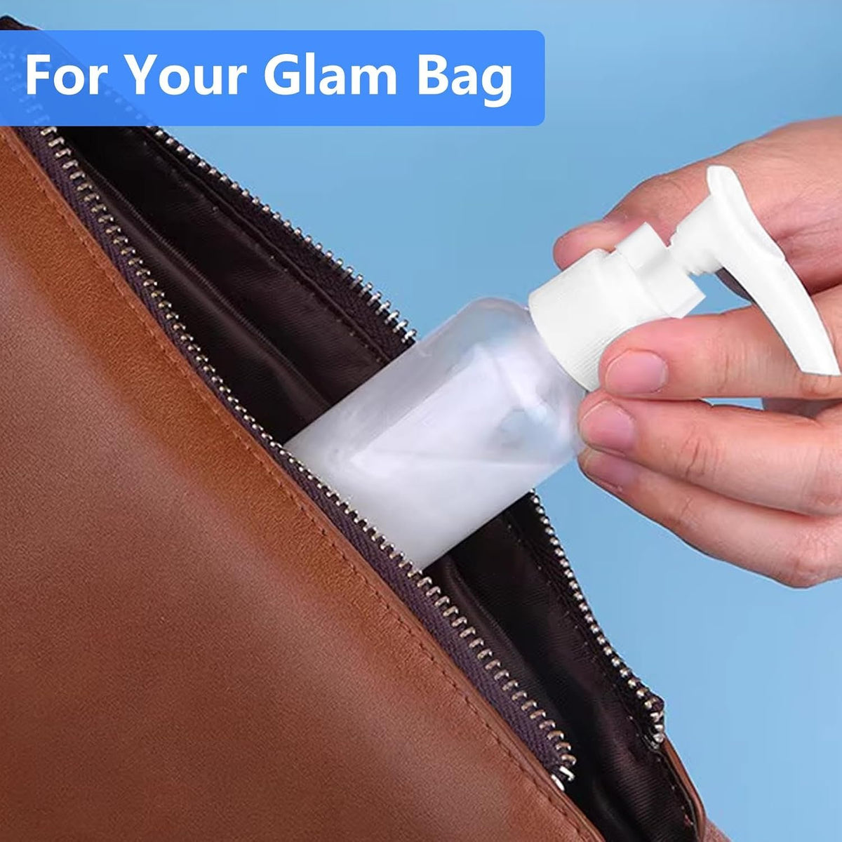 Hillcrest Bathware Clear Travel Pump Bottles with Clip Lock additional product photo