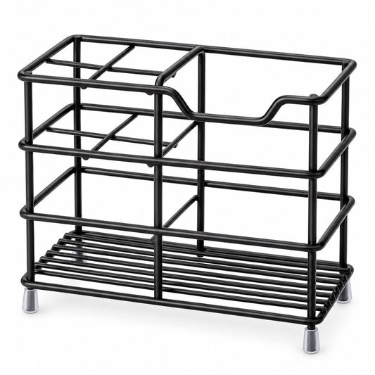 Hillcrest Bathware Black Stainless Steel Wire Toothbrush Caddy studio product photo