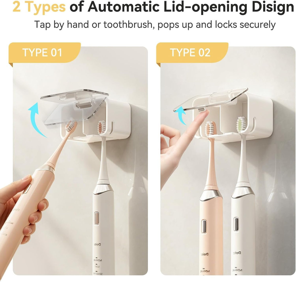 Hillcrest Bathware Covered Wall-Mounted Electric Toothbrush Holder additional product photo