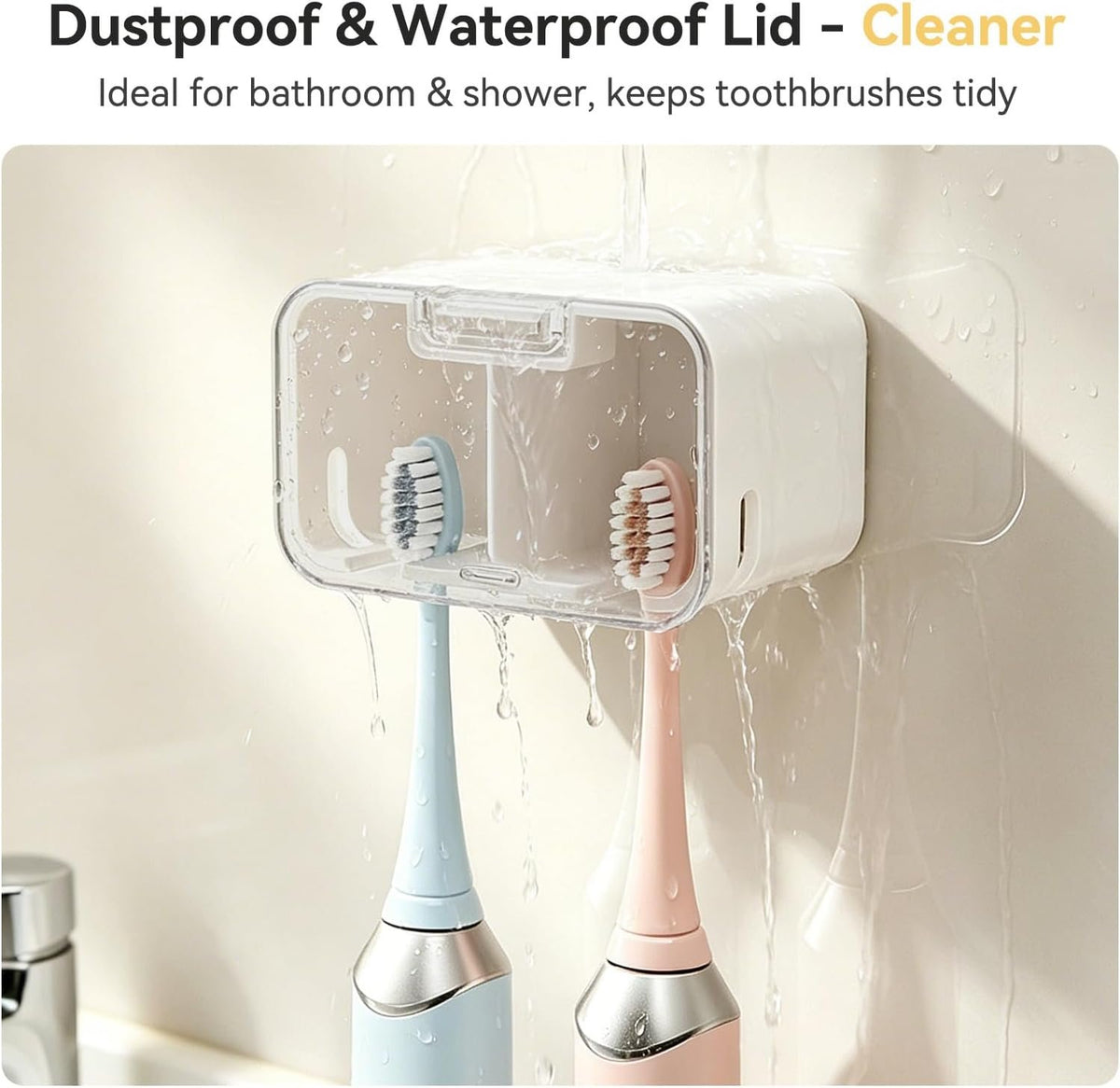 Hillcrest Bathware Covered Wall-Mounted Electric Toothbrush Holder additional product photo
