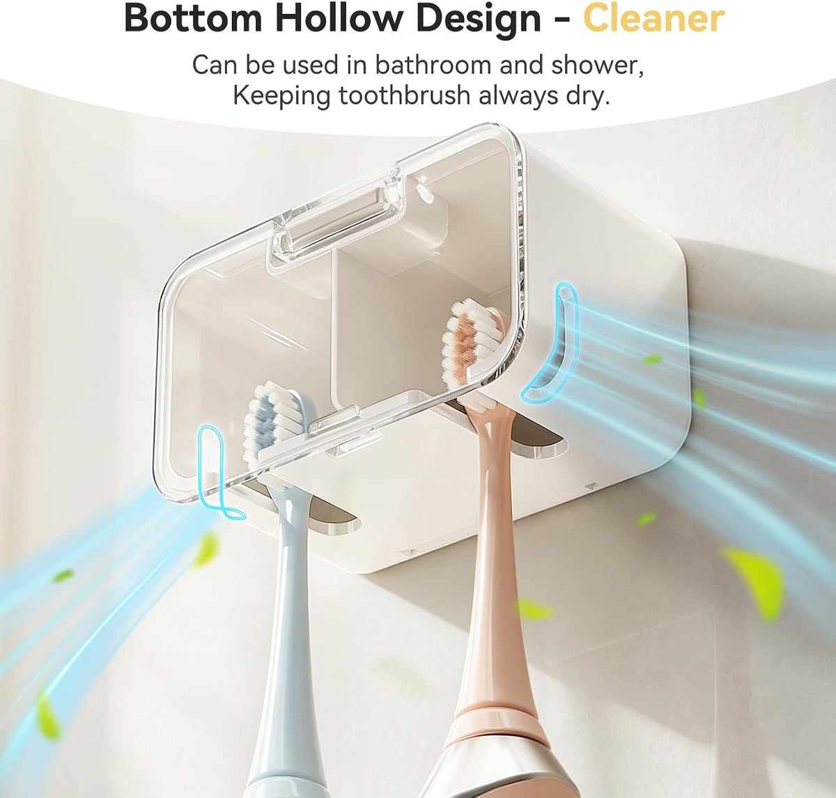 Hillcrest Bathware Covered Wall-Mounted Electric Toothbrush Holder additional product photo