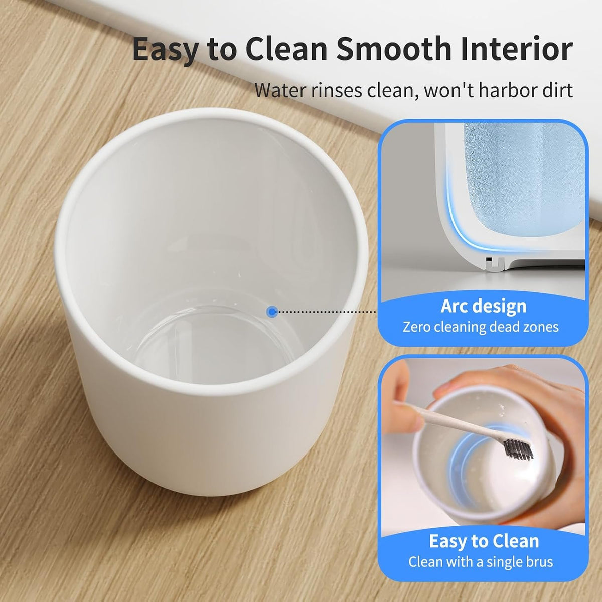 Hillcrest Bathware Matte White Plastic Bathroom Tumbler additional product photo