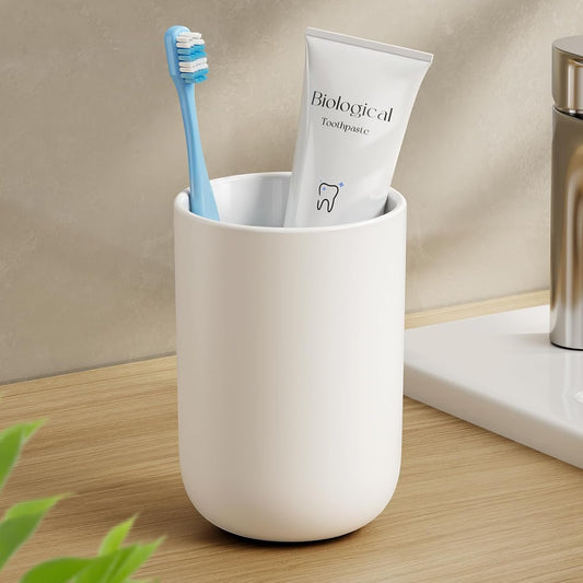 Hillcrest Bathware Matte White Plastic Bathroom Tumbler studio product photo