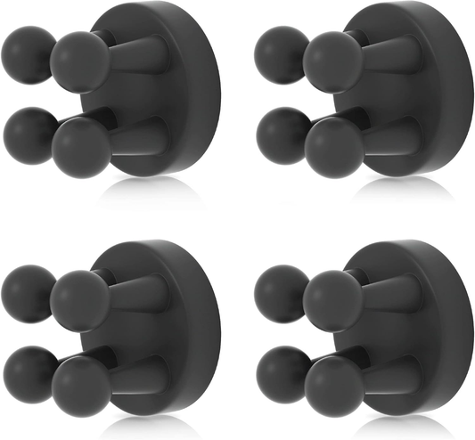 Hillcrest Bathware Black Silicone Adhesive Toothbrush Hooks studio product photo
