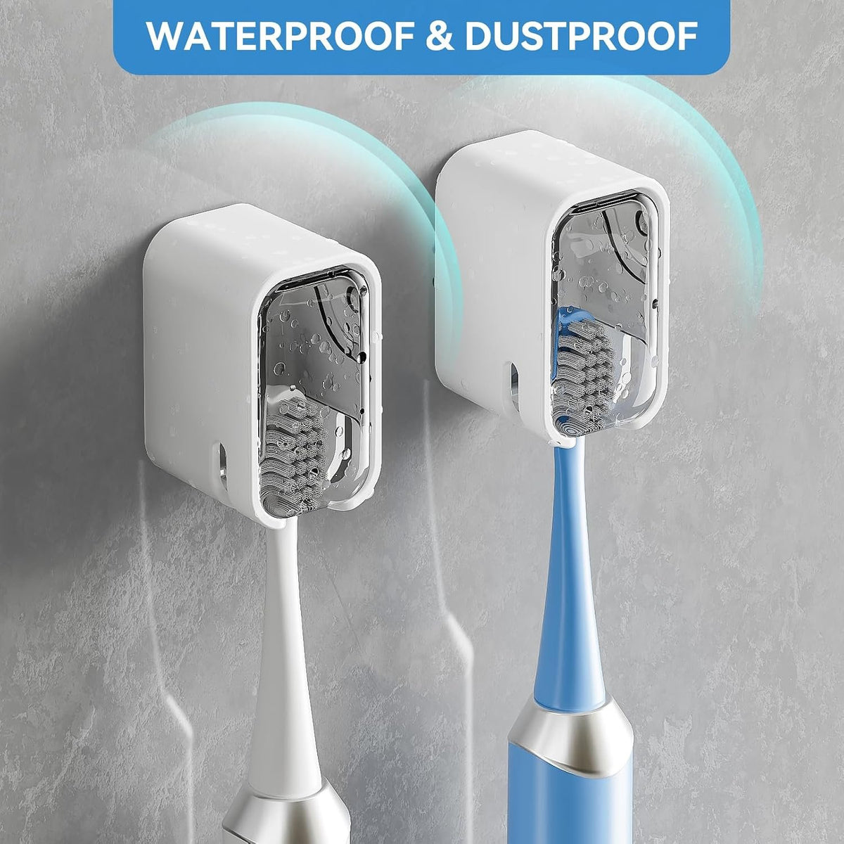 Hillcrest Bathware Grey Covered Wall Toothbrush Holder additional product photo