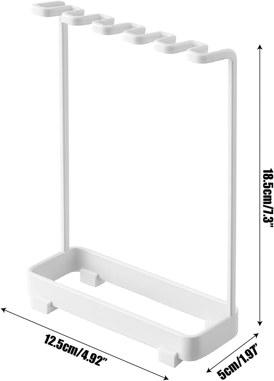 Hillcrest Bathware White Stainless Steel Toothbrush Rack additional product photo