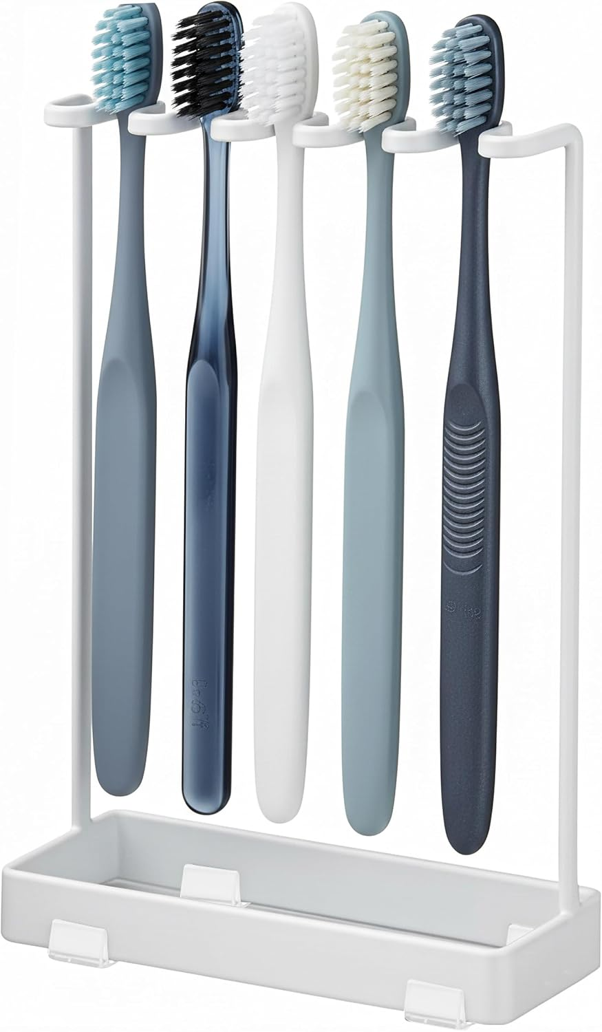 Hillcrest Bathware White Stainless Steel Toothbrush Rack studio product photo