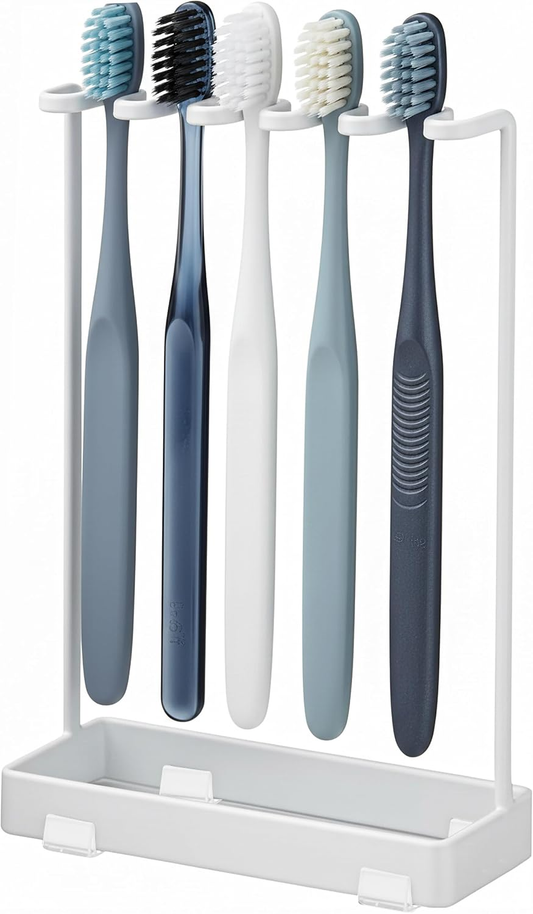 Hillcrest Bathware White Stainless Steel Toothbrush Rack studio product photo