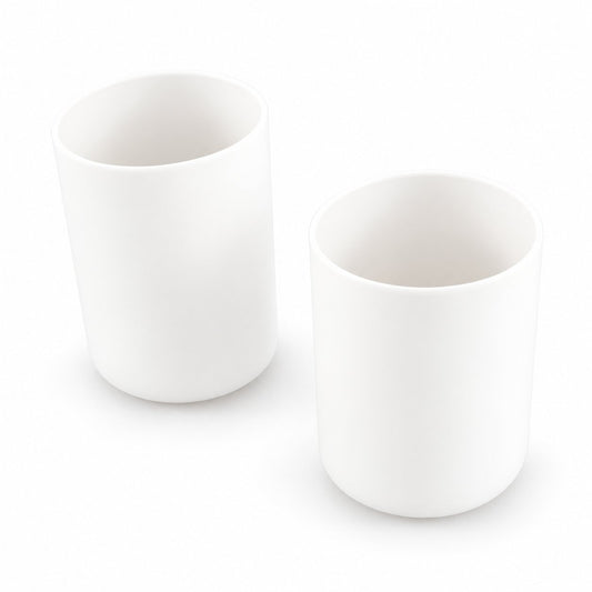 Hillcrest Bathware White Polypropylene Toothbrush Cups studio product photo