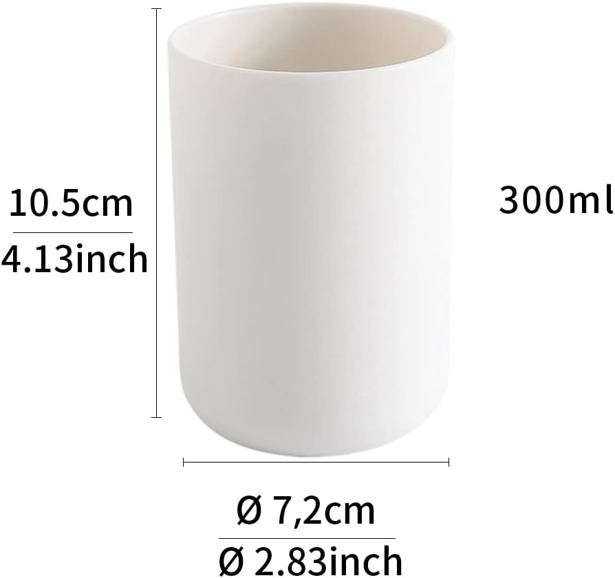 Hillcrest Bathware White Polypropylene Toothbrush Cups additional product photo